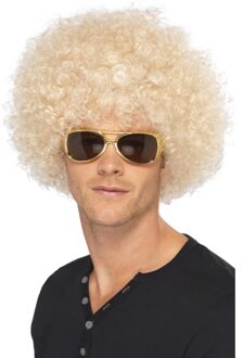 Smiffys Carnaval verkleed Mega afro pruik - blond - krullen - heren - Seventies