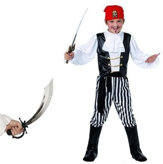 Smiffys Carnavalskleding piraat met zwaard maat L voor jongens/meisjes
