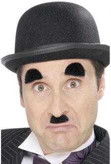 Smiffys Charlie Chaplin snor en wenkbrauwen