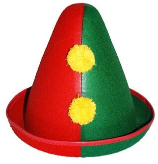Smiffys Clowns verkleed hoedje rood/groen
