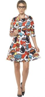 Smiffys Comic print dames verkleedkleding