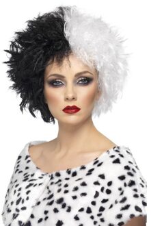 Smiffys "Cruella damespruik voor Halloween - Verkleedpruik - One size"