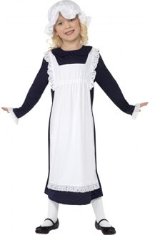 Smiffys Dienstmeid kostuum - kinderen - ouderwets - boerin - weeskind - carnaval - compleet set