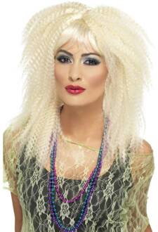 Smiffys Dressing Up & Costumes | Costumes - 80s Pop - 80s Trademark Crimp Wig Blonde