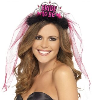 Smiffys Dressing Up & Costumes | Costumes - Bachelorette - Bride To Be Tiara With Veil