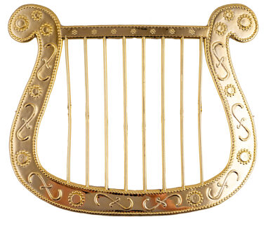 Smiffys Engelen harp - goud - kunststof - Engeltjes Carnaval verkleed accessoires