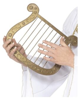 Smiffys Engelen harp goud van kunststof - Carnaval verkleed accessoires