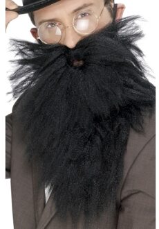 Smiffys Fop baard en snor Zwart