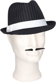 Smiffys gangster kostuum - hoed - nepsnor - maffia thema - gangster thema