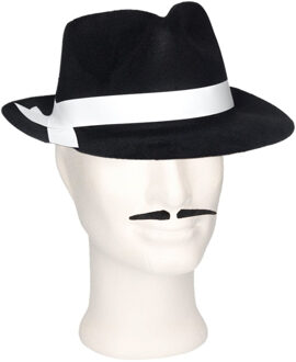 Smiffys gangster kostuum - hoed - nepsnor - maffia thema - gangster thema