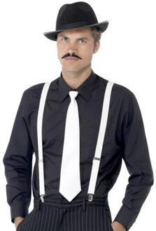 Smiffys Gangster verkleedkleding set voor heren - hoed - bretels - stropdas