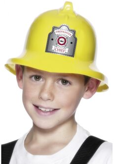 Smiffys Gele brandweerhelm voor kinderen
