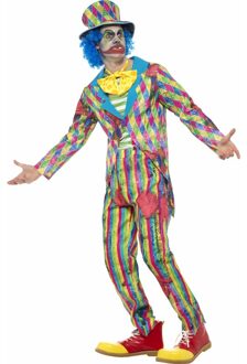 Smiffys Gestreept horror clowns kostuum - carnaval - voor mannen - verkleden - verkleedfeest Multi