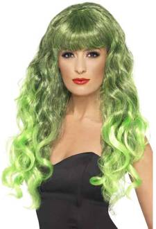 Smiffys "Groene damespruik voor Saint Patrick's Day en Halloween - Verkleedpruik - One size"