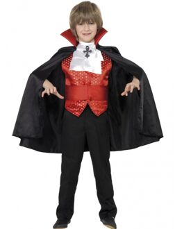 Smiffys Halloween Dracula kostuum kinderen 10-12 jaar - Carnavalskostuums Multikleur