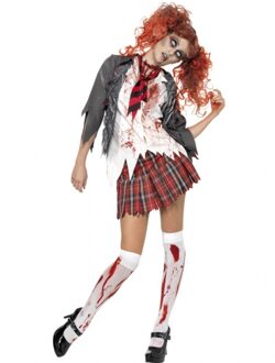 Smiffys Halloween verkleedkleding - Zombie schoolmeisje kostuum - Dames