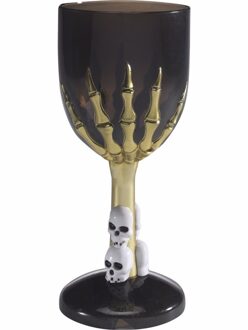 Smiffys Halloween wijnglas zwart