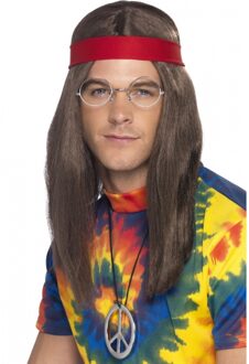 Smiffys Hippie pakketje met pruik