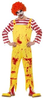 Smiffys Horror clown kostuum rood/geel voor heren