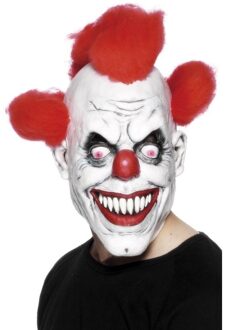 Smiffys Horror clownsmasker voor volwassenen Wit
