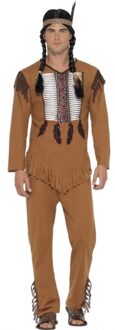 Smiffys Indianen carnaval verkleed kostuum Anakin voor heren - bruin - Indiaan