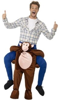 Smiffys Instap dierenpak kostuum aap voor volwassenen - One size