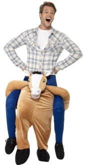 Smiffys Instap dierenpak kostuum - paard - voor volwassenen - Carnaval/themafeest - One size