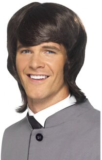 Smiffys Jaren 60 mod pruik man bruin