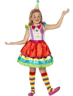 Smiffys Kleurrijk clowns jurkje voor meisjes