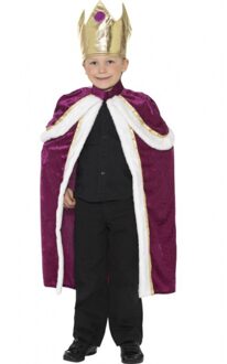 Smiffys Koningen cape voor kids Paars