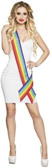 Smiffys Kostuum Accessoire Rainbow Sash Multicolours