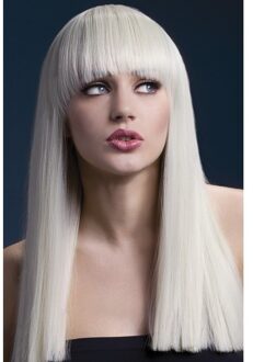 Smiffys Luxe blonde verkleed pruik Alexia - voor dames - blond - lang haar