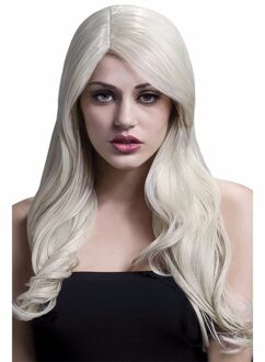 Smiffys Luxe dames pruik - blond lang haar - verkleed pruiken