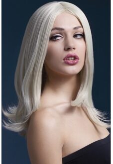 Smiffys Luxe verkleed pruik Sophia - voor dames - Blond - lang haar - Celeberty - Model