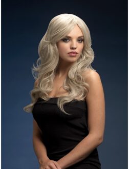 Smiffys Luxe zilverblonde lange pruik Nicole voor dames