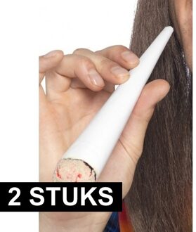 Smiffys Nep Marihuana/Cannabis joint - 2x - 22 cm - Hippie - Sixties - Flower Power - verkleed accessoires