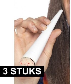 Smiffys Nep Marihuana/Cannabis joint - 3x - 22 cm - Hippie - Sixties - Flower Power - verkleed accessoires