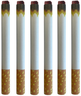 Smiffys Nep sigaretten - 6x - fopartikelen 1 April - Carnaval accessoires