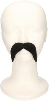 Smiffys Nep snor - zwart - plak snor - cowboys - mexiaanse snor - carnaval