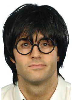 Smiffys Nerd verkleed pruik - met bril - heren - herenpruik - schoolboy - Carnaval