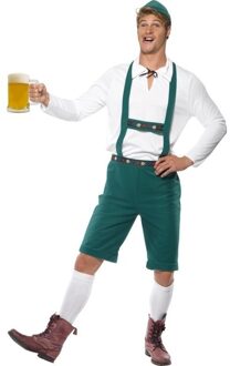 Smiffys Oktoberfest Groene tiroler verkleedkleding voor heren 48-50 (M) - Carnavalskostuums Multikleur