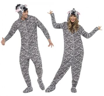 Smiffys Onesie zebra voor volwassenen 40-50 (m)