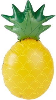 Smiffys Opblaasbaas figuur - gele ananas - 59 cm - Tropische hawaii decoratie - versiering - Summer party - opblaasspeelgoed Geel