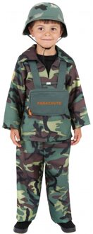 Smiffys Paratrooper soldaten leger verkleedkleding kostuum - groen - kinderen - stoer - Army
