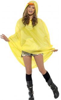 Smiffys Party regenponcho - gele badeend - dames - carnaval outfit Multi