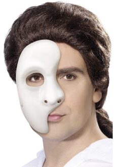 Smiffys Phantom of the Opera verkleedmasker - wit - voor heren/dames