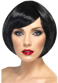 Smiffys Pieten pruik kort haar voor dames - Pietenpruik - Piet verkleed accessoire