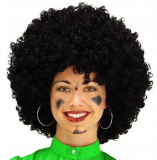 Smiffys Pietenpruik - zwart - krullen - sint en piet - sinterklaas - dames/heren