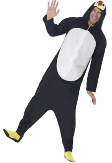 Smiffys Pinguin onesie verkleedkleding - volwassenen - polyester - Carnaval kostuum - pinguinpakken