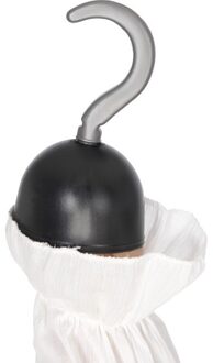 Smiffys Piratenhaak verkleed accesoires - piraten speelgoed - kunststof - 19 cm Zwart